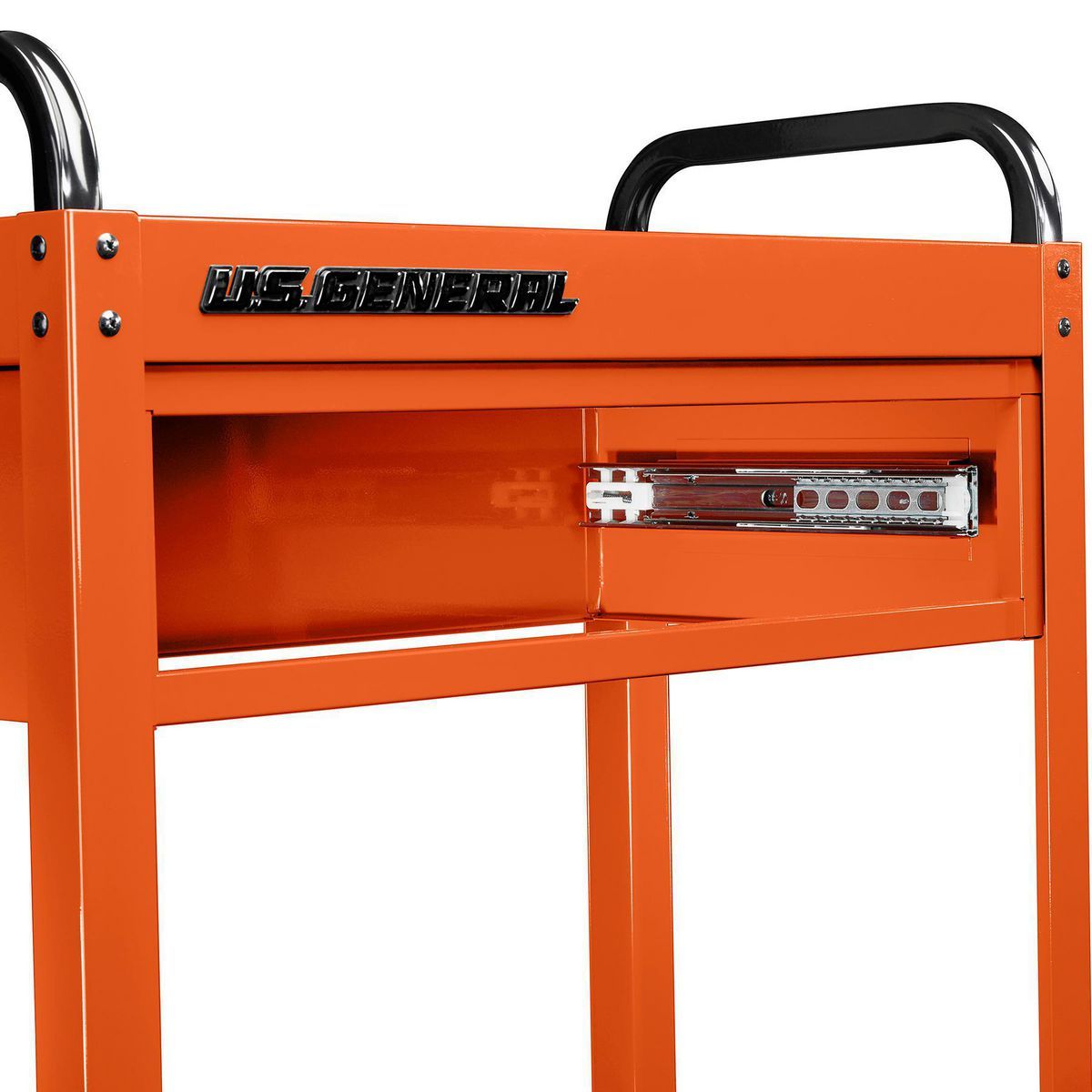 U.S. GENERAL 30 in., 1-Drawer Service Cart, Orange