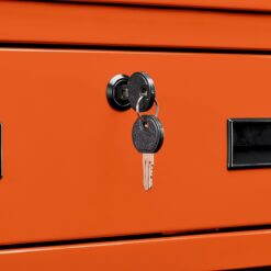 U.S. GENERAL 30 in., 1-Drawer Service Cart, Orange