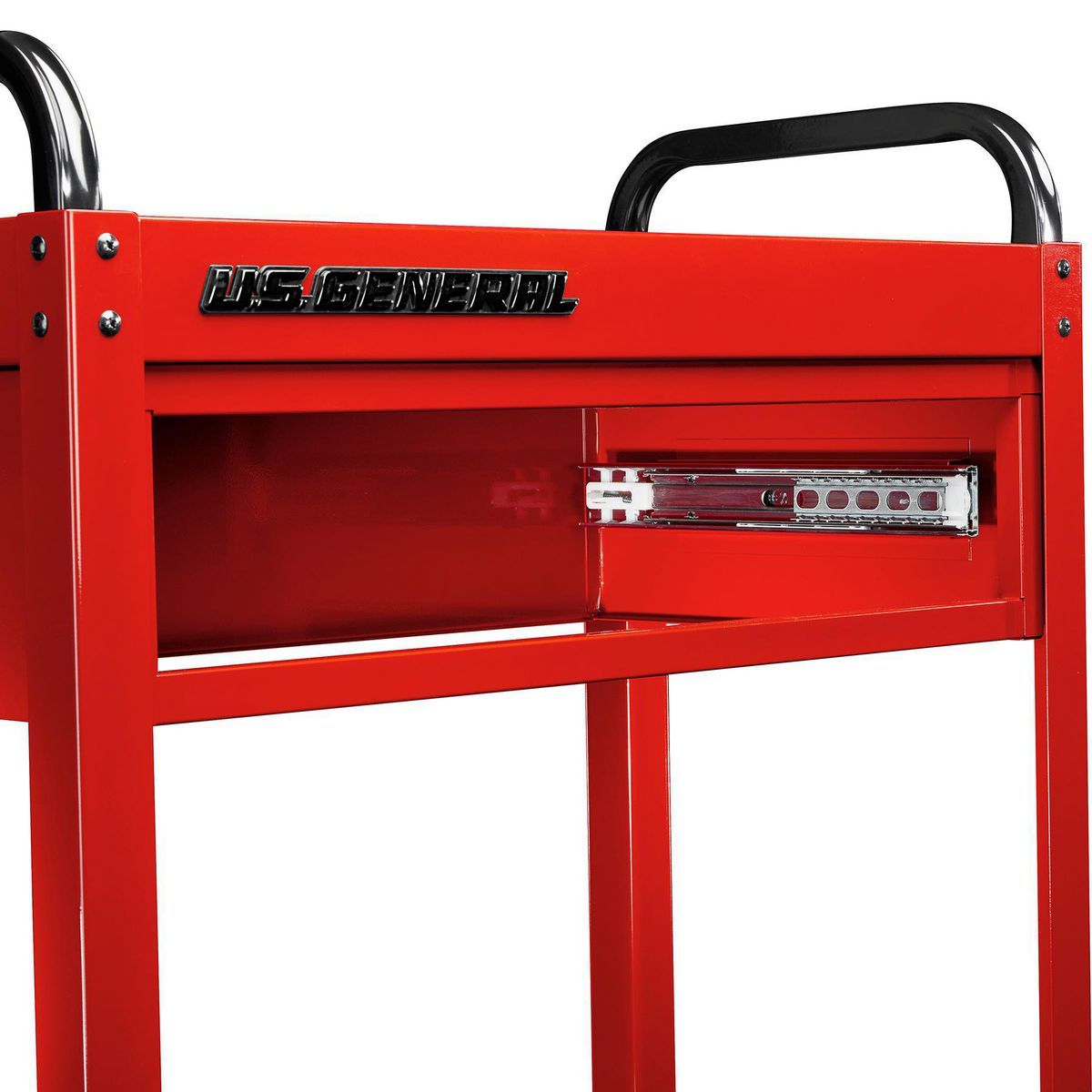 U.S. GENERAL 30 in., 1-Drawer Service Cart, Red