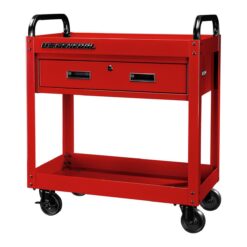 U.S. GENERAL 30 in., 1-Drawer Service Cart, Red