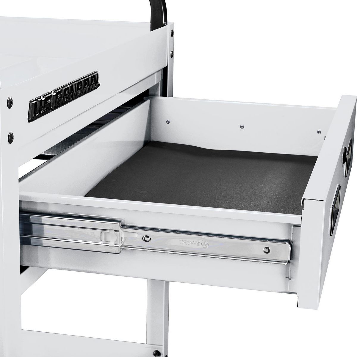 U.S. GENERAL 30 in., 1-Drawer Service Cart, White
