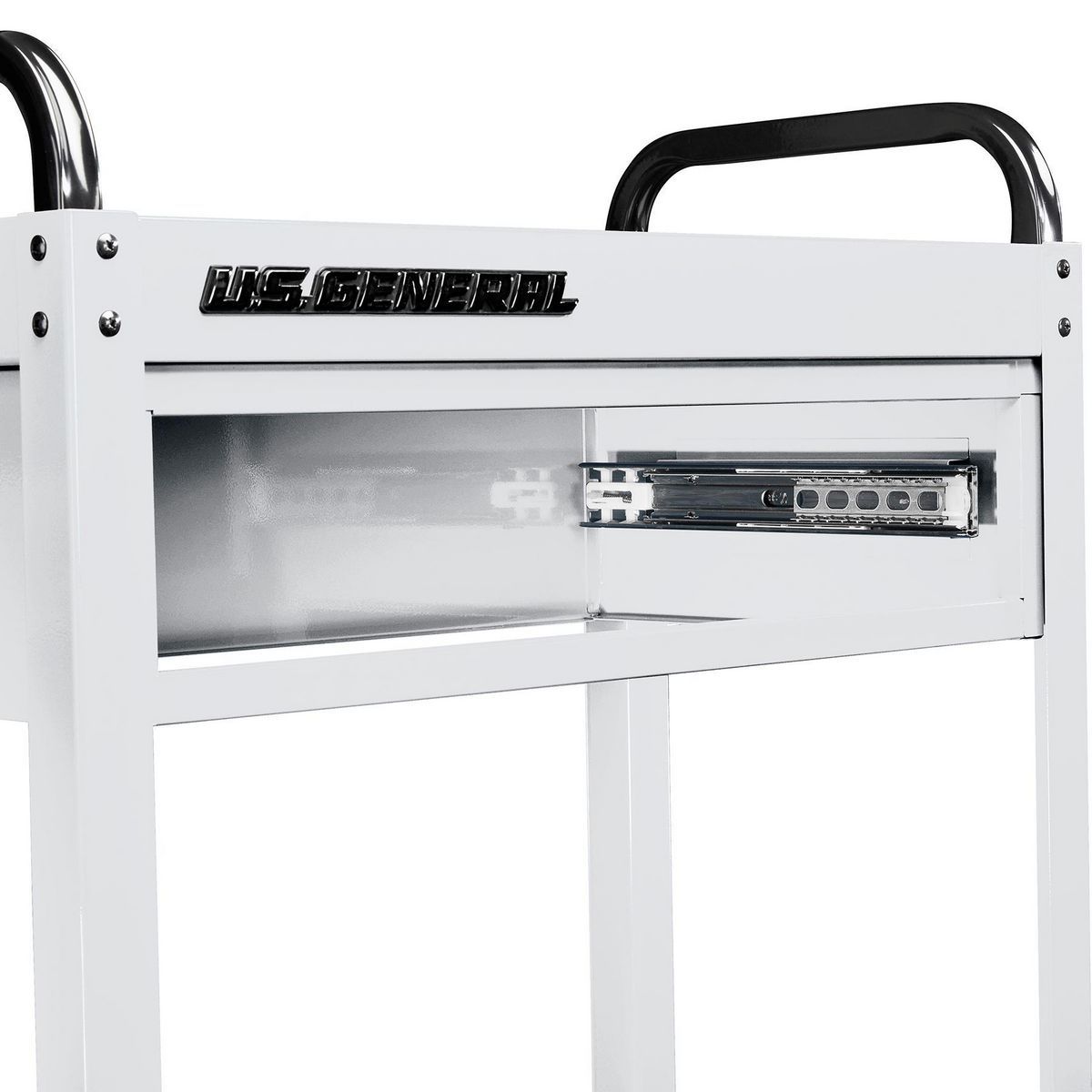 U.S. GENERAL 30 in., 1-Drawer Service Cart, White