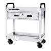 U.S. GENERAL 30 in., 1-Drawer Service Cart, White
