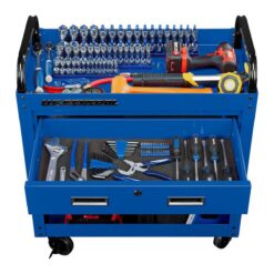 U.S. GENERAL 30 in., 1-Drawer Service Cart, Blue