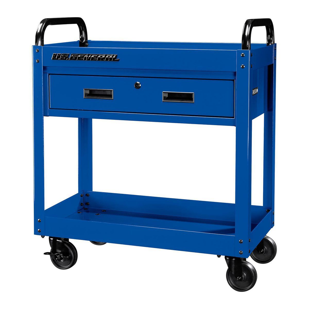 U.S. GENERAL 30 in., 1-Drawer Service Cart, Blue