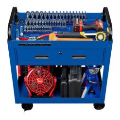 U.S. GENERAL 30 in., 1-Drawer Service Cart, Blue