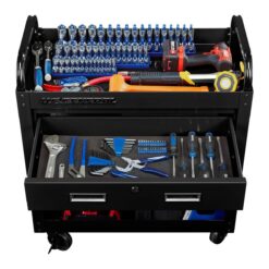 U.S. GENERAL 30 in., 1-Drawer Service Cart, Black