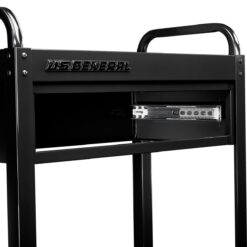 U.S. GENERAL 30 in., 1-Drawer Service Cart, Black