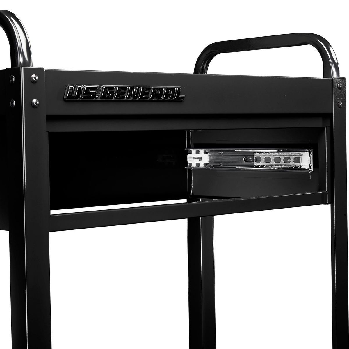 U.S. GENERAL 30 in., 1-Drawer Service Cart, Black