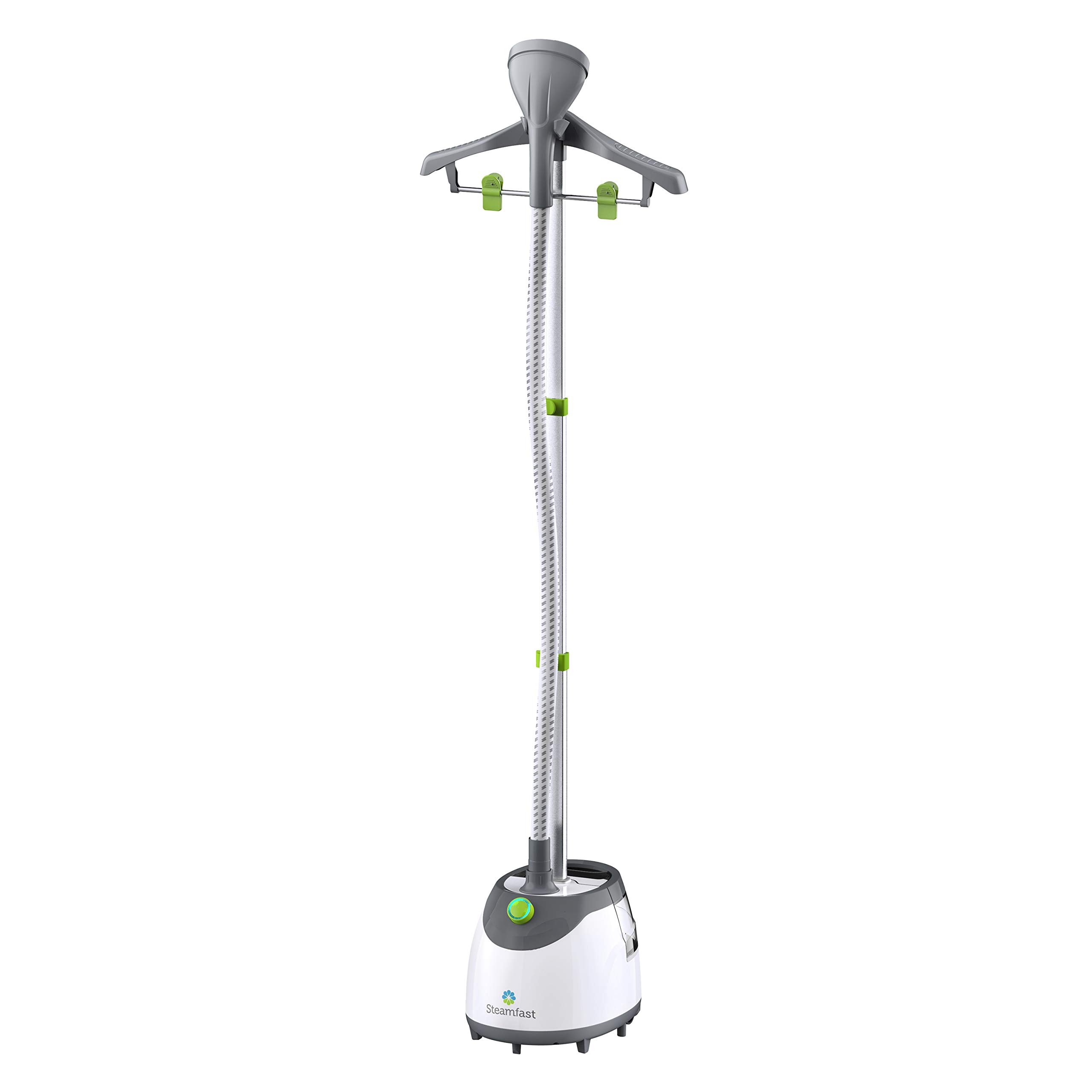 Steamfast SF-562 Canister Garment Steamer, 96 Minute Run-Time, 2 Steam Settings, Adjustable, Removable Tank, White