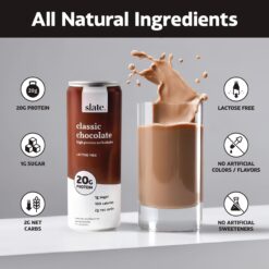 Slate Milk - Chocolate Variety Pack - Chocolate, Dark Chocolate, Mocha Latte - 11 fl oz, 12 Cans