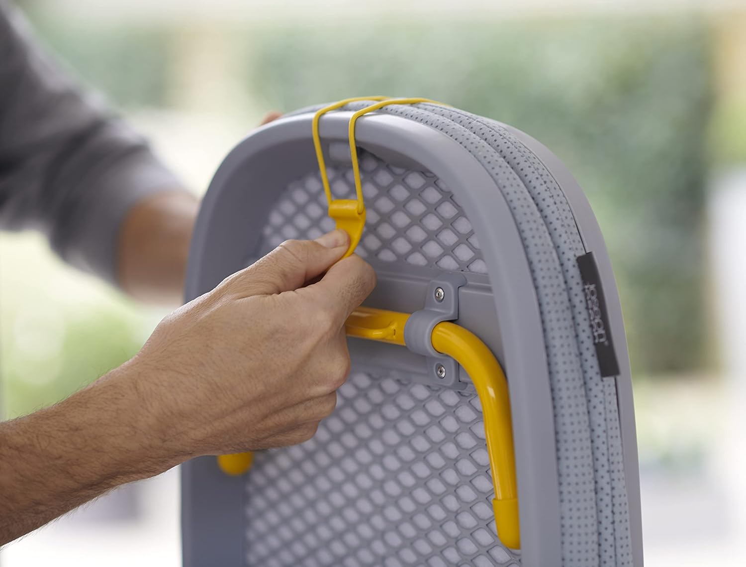 Joseph Joseph Folding Tabletop Ironing Board with Iron Holder, Compact, Space-Saving, Grey/Yellow