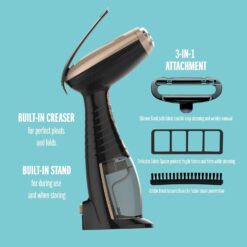 Conair Handheld Garment Steamer for Clothes, Turbo ExtremeSteam 1875W - Black (GS59B)