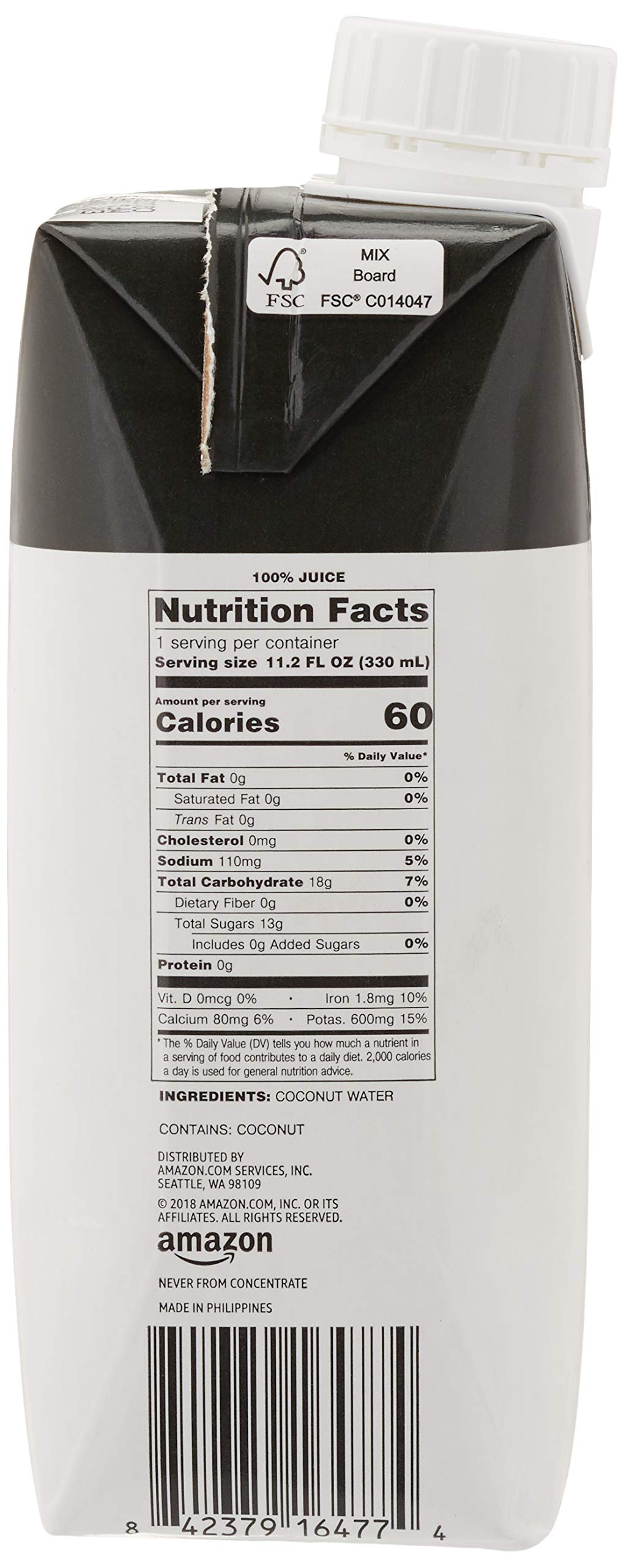 Happy Belly Coconut Water, 11.2 fl oz (Pack of 24)