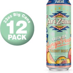 AriZona x Fallout Georgia Peach Green Tea - 234mg Natural Caffeine per Can
