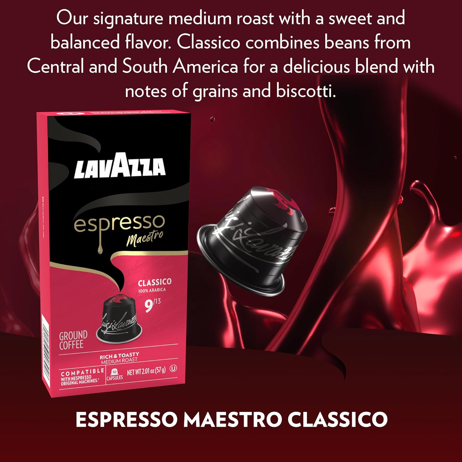 Lavazza Espresso Variety Pack of Aluminum Capsules Compatible with Nespresso* Original Machines, (60 Capsules)