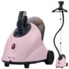 SALAV GS18-DJ Standing Garment Steamer with Roll Wheels for Easy Movement, 1500 watts, Pink