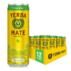 Guayakí Yerba Mate, Organic Sparkling Energy Drink Alternative, Citrus Spark, 15.5 Oz (Pack of 12) (Packaging May Vary)