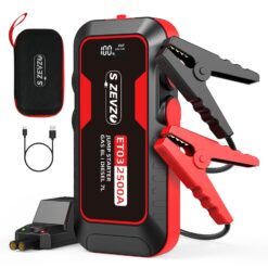 ‎S ZEVZO ET03 Car Jump Starter 2500A Jump Starter Battery Pack for Up to 8.0L Gas and 7.0L Diesel Engines, 74Wh Portable 12V Jump Box