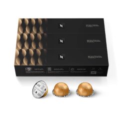 Nespresso Capsules Vertuo, Golden Caramel, Medium Roast Coffee, 30 Count Coffee Pods, Brews 7.8oz.