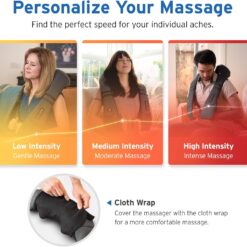 Etekcity FSA/HSA Eligible Cordless Neck Massager for Pain Relief Deep Tissue, Shiatsu Low Back Massager