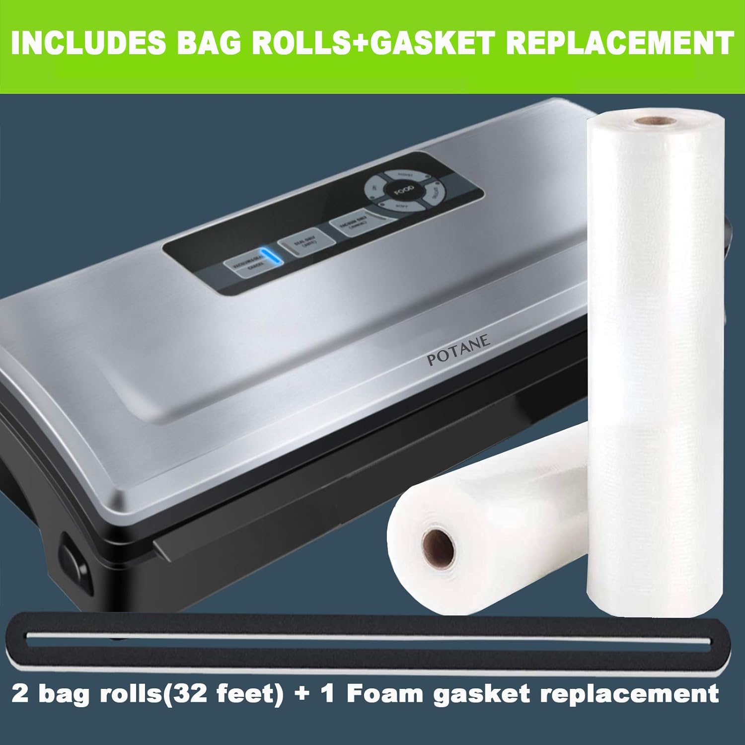 Potane Precision Vacuum Sealer Machine, Powerful Pro Vacuum Food Sealer, 8-in-1 Easy Presets