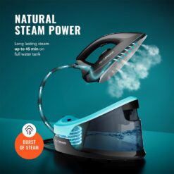 Pursteam World's Best Steamers - Station Max Ceramic Soleplate Steam Iron for Clothes 1500W, 50.7oz Removable Water Tank