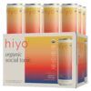 Hiyo Organic Social Tonic - Peach Mango, 12 Pack - N.A. Functional Seltzer, Sparkling Water Crafted