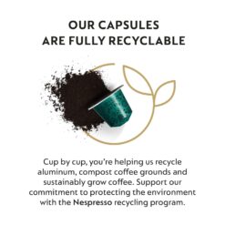 Nespresso Capsules Original Line, Morning Lungo Blends Variety Pack, Mild to Medium to Dark Roast Coffee, 50-Count Coffee Pods