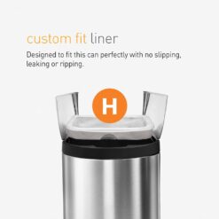 simplehuman 30 Liter / 8 Gallon Butterfly Lid Kitchen Step Trash Can, Brushed Stainless Steel