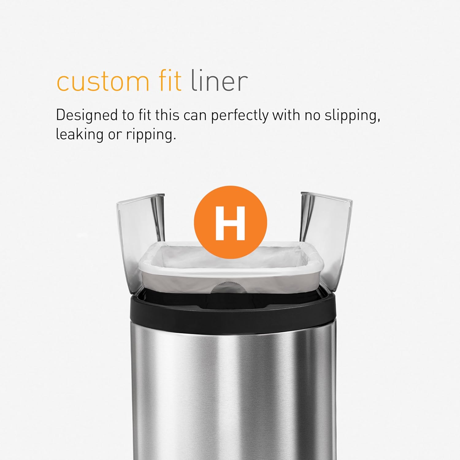 simplehuman 30 Liter / 8 Gallon Butterfly Lid Kitchen Step Trash Can, Brushed Stainless Steel