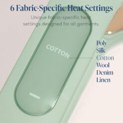 Nori Press Travel Steam Iron - Handheld Iron With Optional Steam Feature - No Ironing Board Required - Green