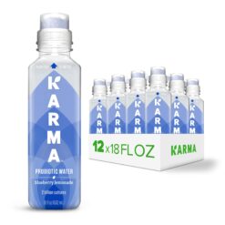 Karma Probiotic Water - 12 Pack, Blueberry Lemonade Drink - Immune & Gut Health Support