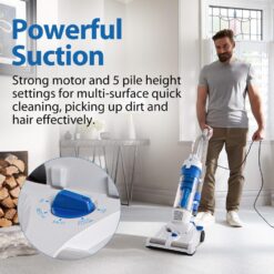 Vacmaster Upright Vacuum Cleaner Power Suction Bagless Vacuum Cleaner Portable Floor Cleaner