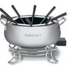 Cuisinart Fondue Pot, 3 Quart, For Chocolate, Cheese, Broth, Oil, Stainless Steel, CFO-3SSP1