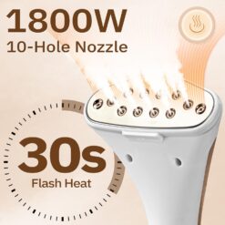 HAPAIS Steamer for Clothes,1800W Standing Garment Steamer with Adjustable Double Rod, Clothes Steamers with 10 Ironing Modes