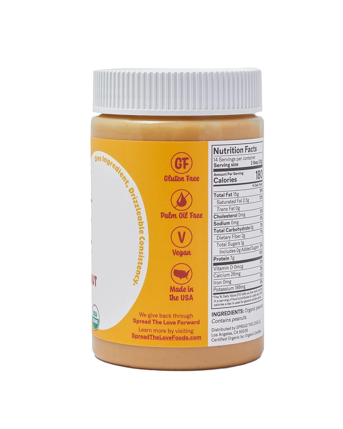 Spread The Love NAKED Organic Peanut Butter (3-Pack)