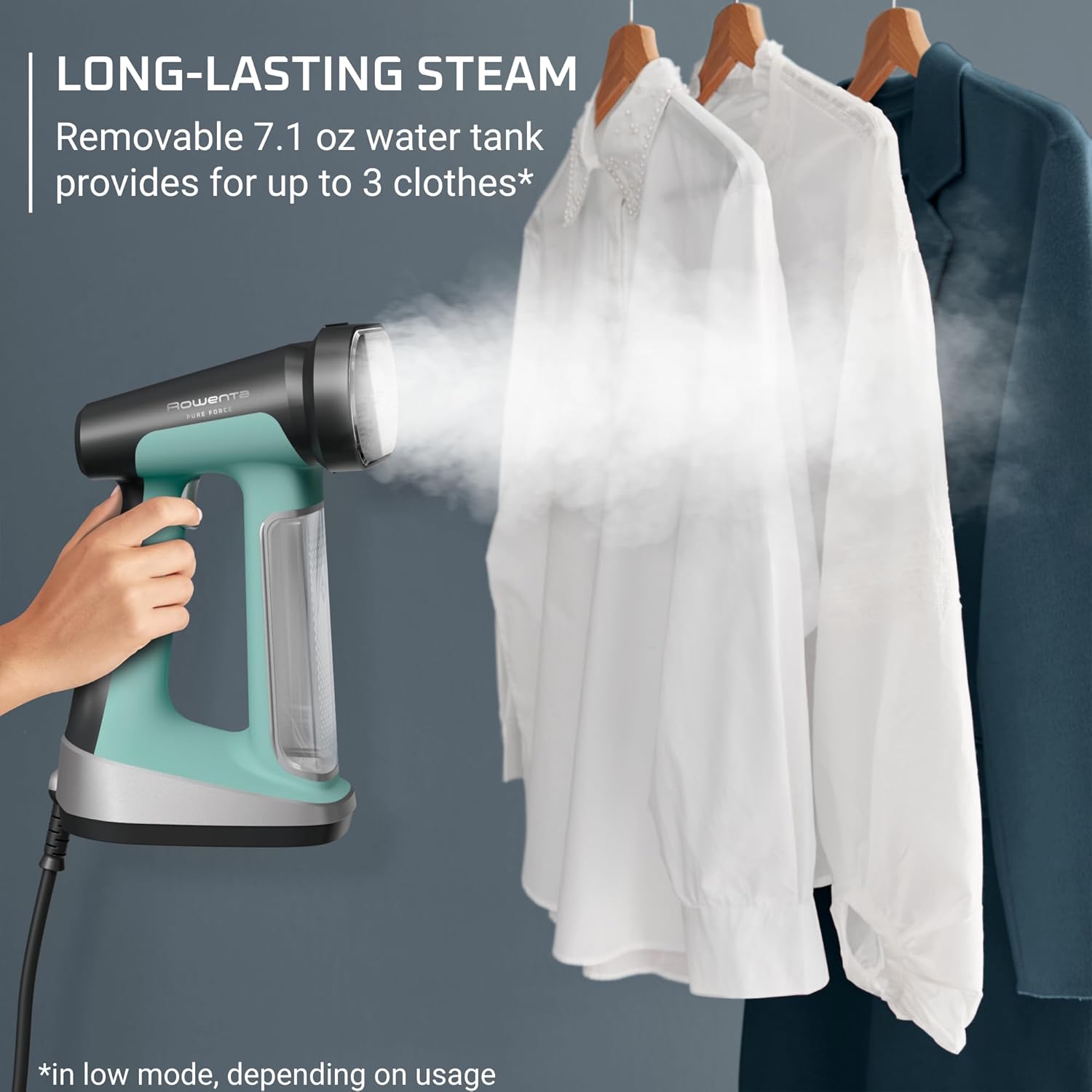 Rowenta Handheld Steamer for Clothes, Pure Force 2in1 Steamer & Iron,1875 Watts, DR8822