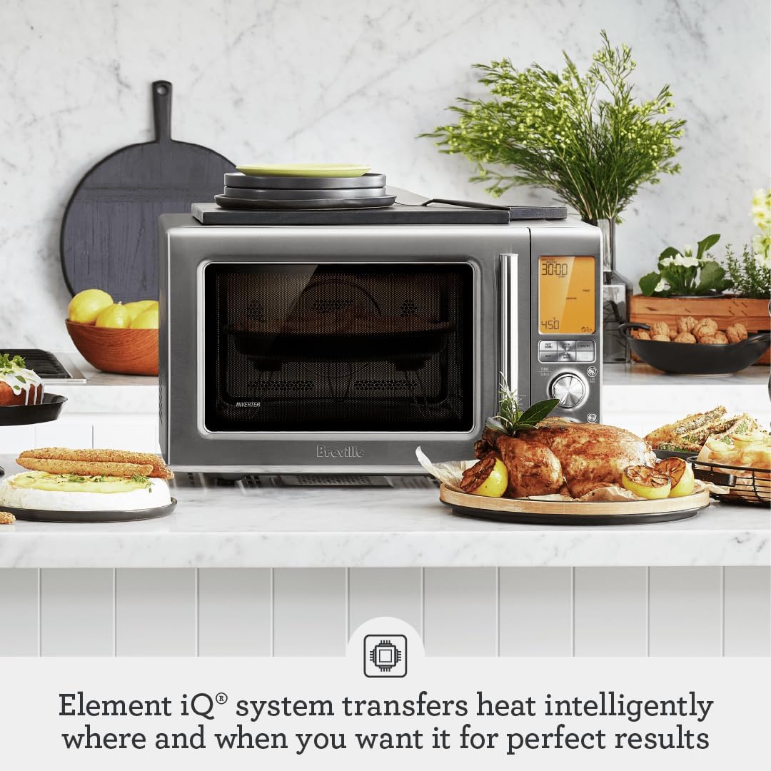 Breville BMO870BSS1BUC1 Combi Wave 3-in-1 Microwave, Brushed Stainless Steel