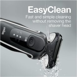 Braun Electric Razor for Men, Waterproof Foil Shaver, Series 5 5050cs, Wet & Dry Shave, Blue