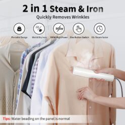 looptop Iron Steamer for Clothes - Mini Iron, Portable Handheld Garment Steamer, 3 in 1 Steam Iron Wet & Dry Ironing, 120V