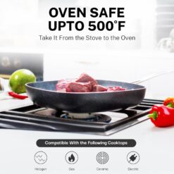GRANITESTONE 20 Pc Kitchen Pots and Pans Set Non Stick Cookware Set, Kitchen Cookware Sets, Oven & Dishwasher Safe