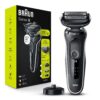 Braun Electric Razor for Men, Waterproof Foil Shaver, Series 5 5050cs, Wet & Dry Shave, Blue