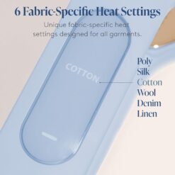 Nori Press Travel Steam Iron - Handheld Iron With Optional Steam Feature - No Ironing Board Required - Blue