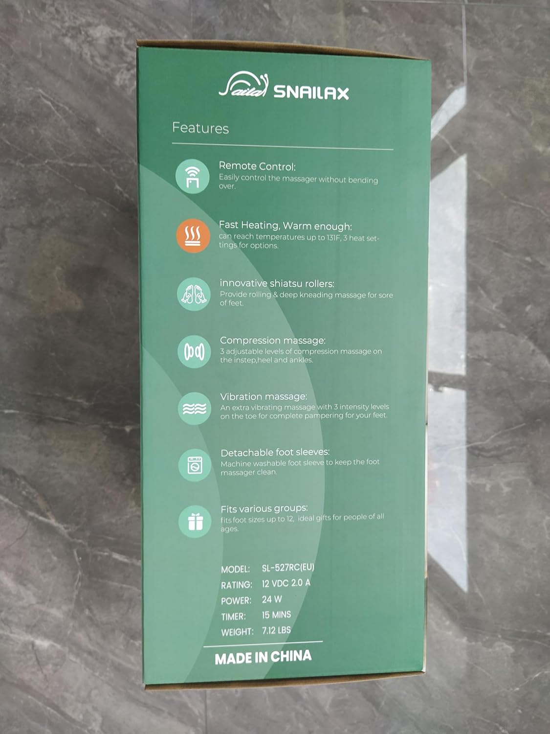 Snailax Foot Massager with Heat, FSA HSA Eligible, Kneading, Compression, Vibration, Shiatsu Feet Massage Machine