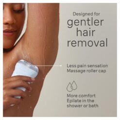 Braun Epilator Silk-épil 7, Hair Removal Device, Women Shaver & Trimmer, Wet and Dry, Wide Head, SE7-041, Silver