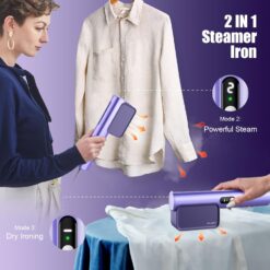 looptop Steamer for Clothes, 100-240V Travel Steamer for Clothes Portable, Strong Penetrating Steam, Global Travel