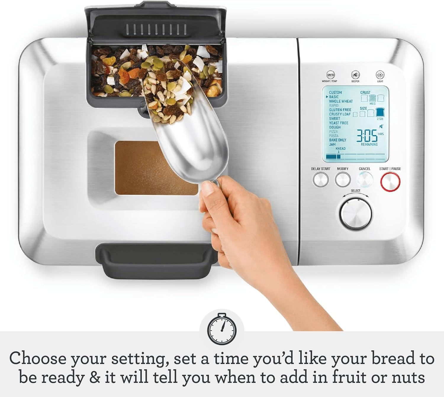 Breville Custom Loaf Bread Maker BBM800XL, Brushed Stainless Steel