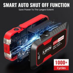 ‎S ZEVZO ET03 Car Jump Starter 2500A Jump Starter Battery Pack for Up to 8.0L Gas and 7.0L Diesel Engines, 74Wh Portable 12V Jump Box