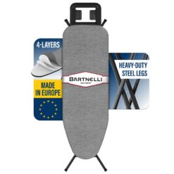 Bartnelli Ironing Board with 4 Layered Cover & Pad, Height Adjustable up to 36